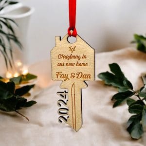 Personalised New Home Gift Ornament 2024, Our first Christmas, New home bauble, Personalised Couples Gift, House warming,Christmas Gift