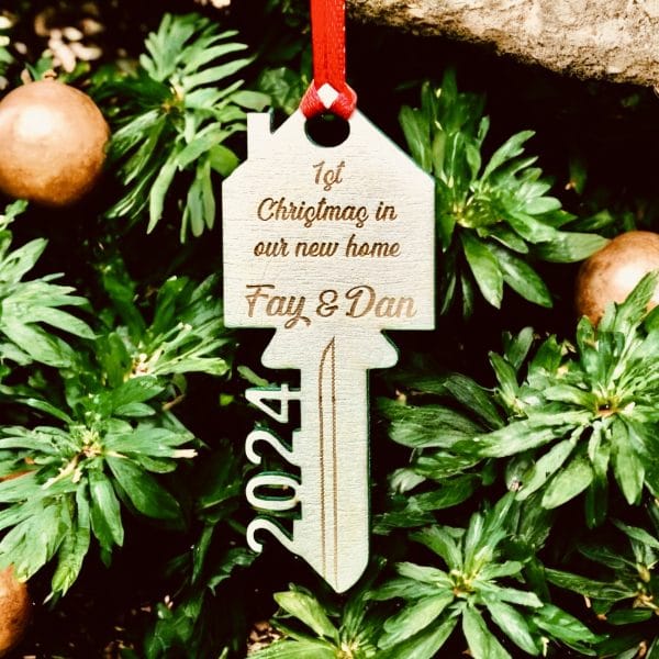 Personalised New Home Gift Ornament 2024, Our first Christmas, New home bauble, Personalised Couples Gift, House warming,Christmas Gift