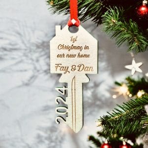 Personalised New Home Gift Ornament 2024, Our first Christmas, New home bauble, Personalised Couples Gift, House warming,Christmas Gift