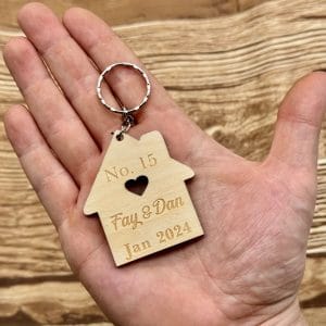 2x Personalised Our First Home Keychains Engraved New Home Matching Keyrings, Housewarming Gift For The Home, New Homeowner Present 2024