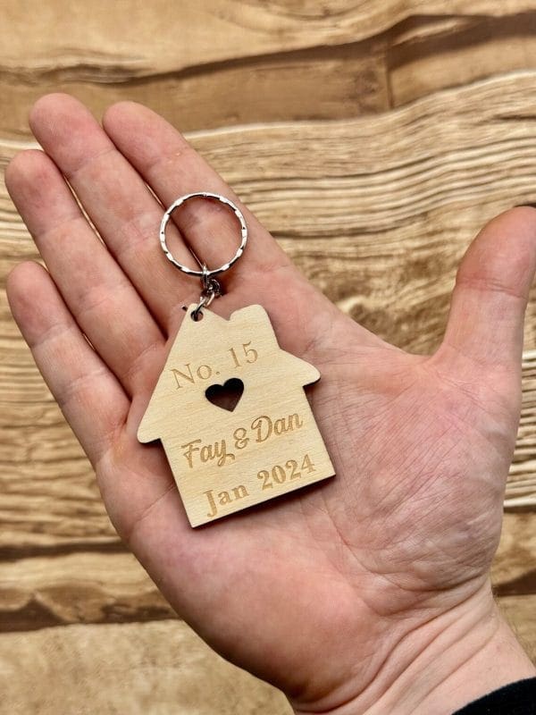2x Personalised Our First Home Keychains Engraved New Home Matching Keyrings, Housewarming Gift For The Home, New Homeowner Present 2024