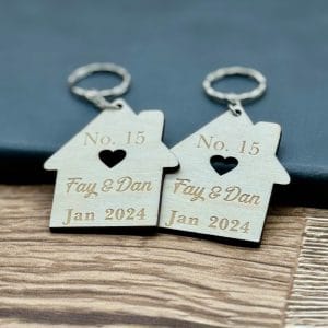 2x Personalised Our First Home Keychains Engraved New Home Matching Keyrings, Housewarming Gift For The Home, New Homeowner Present 2024