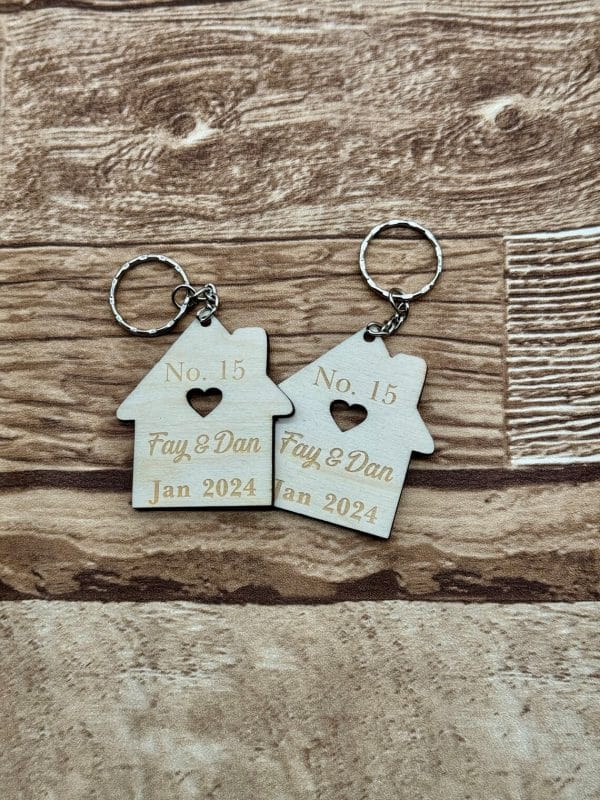 2x Personalised Our First Home Keychains Engraved New Home Matching Keyrings, Housewarming Gift For The Home, New Homeowner Present 2024