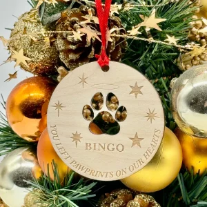 Dog memorial Christmas ornament, Dog memorial ornament, Personalised dog ornament, Personalised Pet Sympathy Gift, Dog loss gift loss of pet