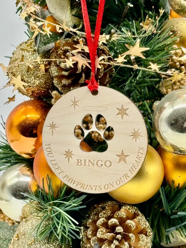 Dog memorial Christmas ornament, Dog memorial ornament, Personalised dog ornament, Personalised Pet Sympathy Gift, Dog loss gift loss of pet