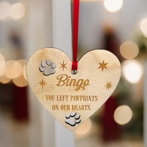 Dog memorial Christmas ornament, Dog memorial ornament, Personalised dog ornament, Personalised Pet Sympathy Gift, Dog loss gift loss of pet