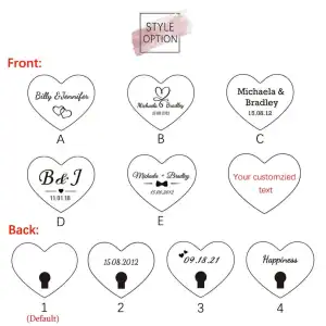 Personalised Engraved Love Lock Heart-Shaped Padlock With Key. Valentines Wedding Engagement Gift Wish Lock Gift for her Gift for him