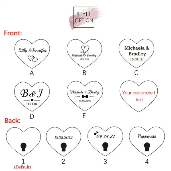Personalised Engraved Love Lock Heart-Shaped Padlock With Key. Valentines Wedding Engagement Gift Wish Lock Gift for her Gift for him