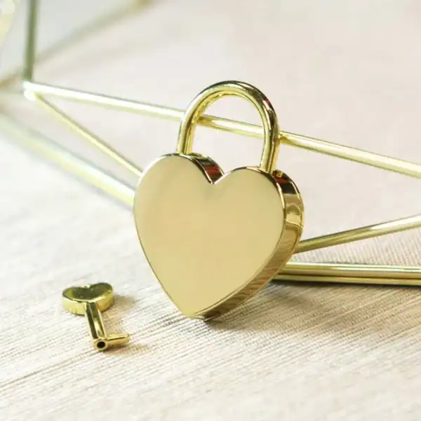 Personalised Engraved Love Lock Heart-Shaped Padlock With Key. Valentines Wedding Engagement Gift Wish Lock Gift for her Gift for him