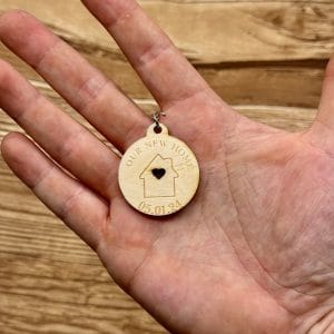 Personalised set of 2 New Home Keyrings, Couples First Home Keyring Set, Personalised New House Gift, His Hers Keyring Set Personalised Home