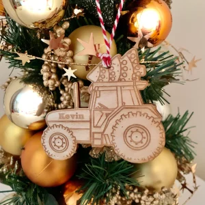 Unique Personalised Christmas Tree Decoration Bauble - Farm Theme - Any Name