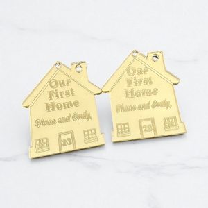 Alternative view of New Home Keyrings - Our First Home Personalised Gift
